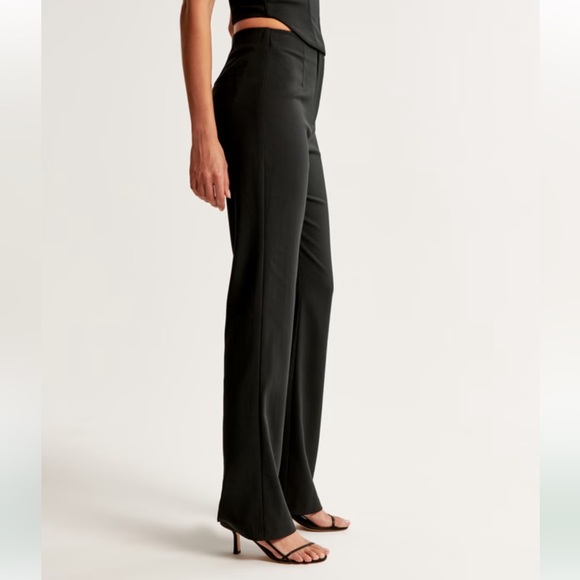 Abercrombie & Fitch Black Flare Pants - Picture 3 of 6